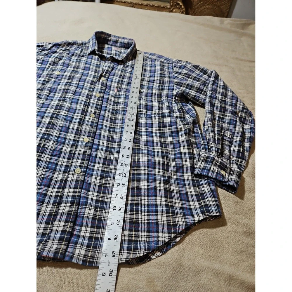 Levis Plaid Flannel Shirt 1997 Thick Vintage 90s Farmwear Chores Shacket LG